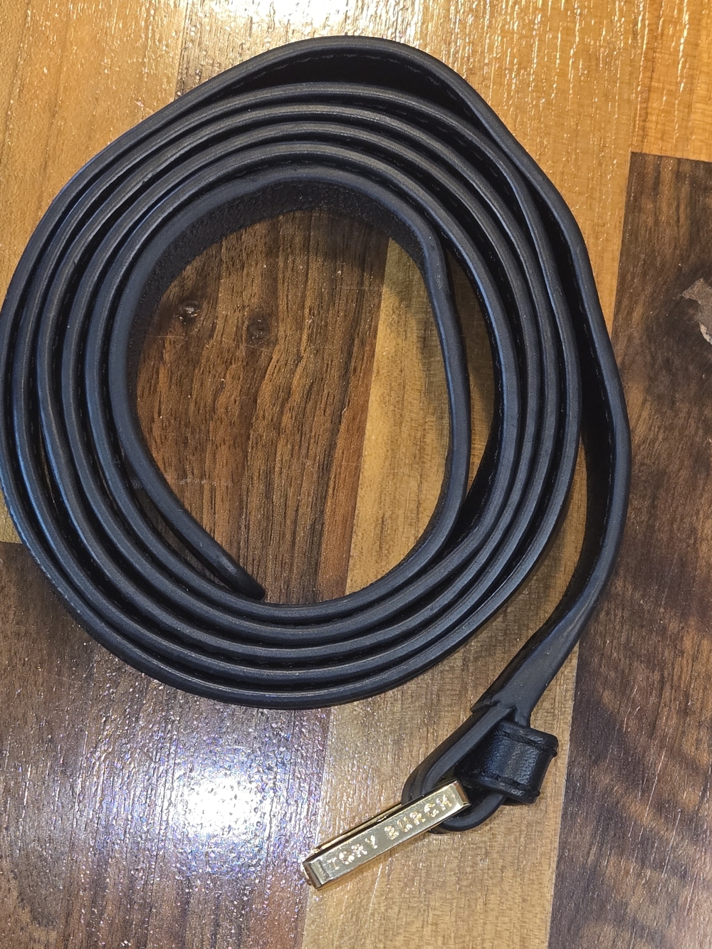 Authentic Tory Burch Black Smooth Leather Replacement Strap (Clip-less)